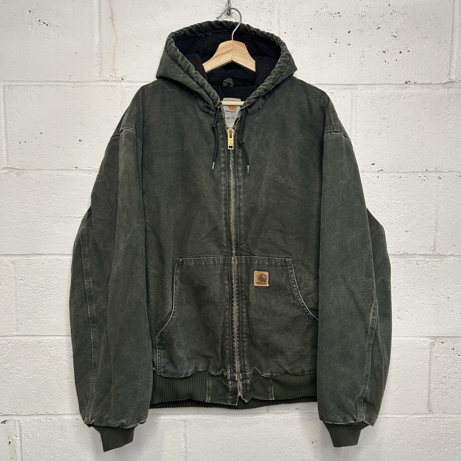Vintage Carhartt Quilted Hooded Active Jacket “Moss” J130